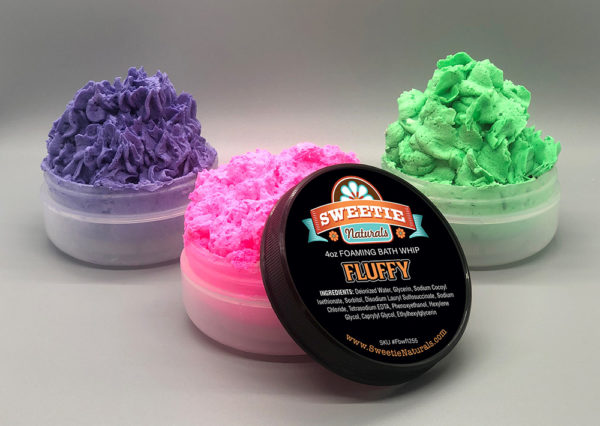 Fluffy foaming bath whip - Sweetie Naturals Inc
